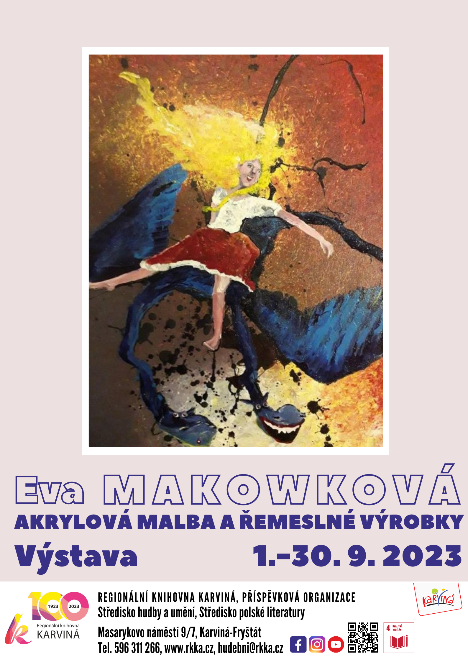 Eva Makowková - výstava maleb a řemeslných výrobků