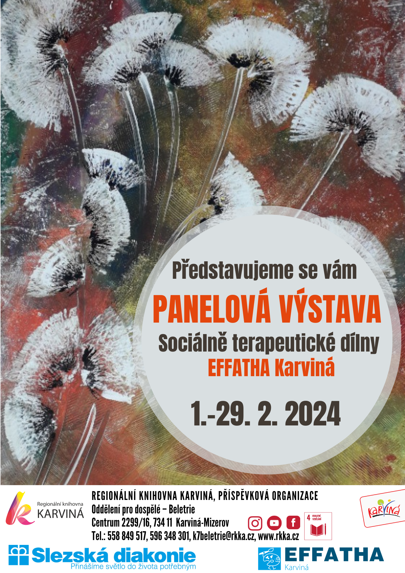 Panelová výstava Sociálně terapeutické dílny EFFATHA Karviná