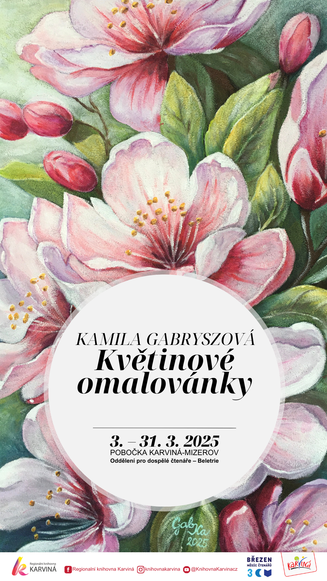 Výstava obrazů - Květinové omalovánky